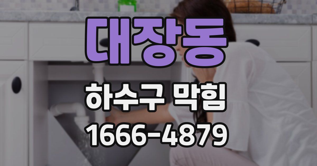 대장동 하수구 막힘