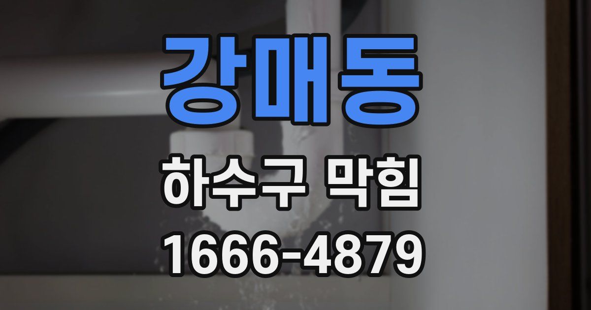 강매동 하수구 막힘