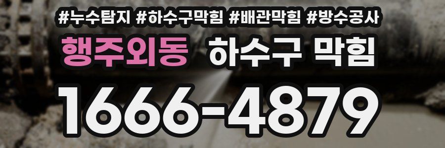 행주외동 하수구 막힘