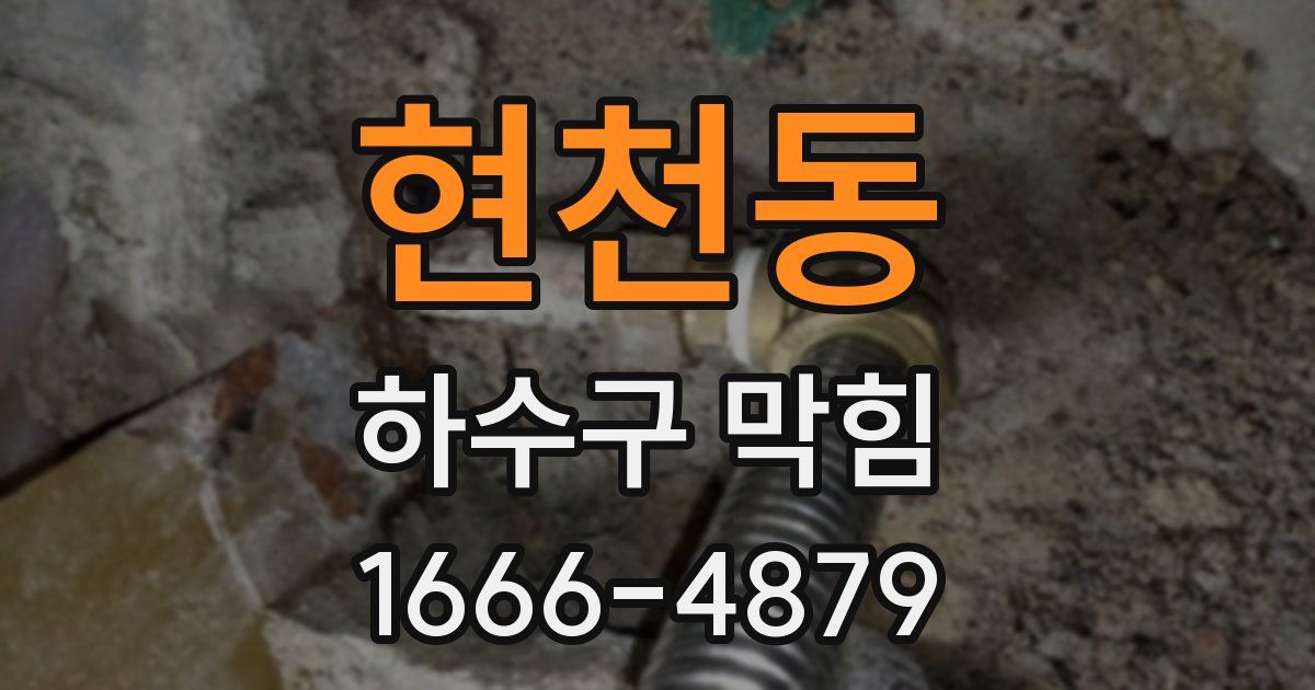 현천동 하수구 막힘