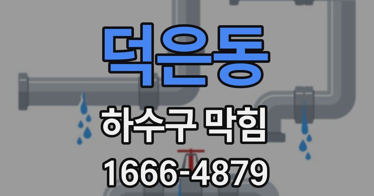 덕은동 하수구 막힘