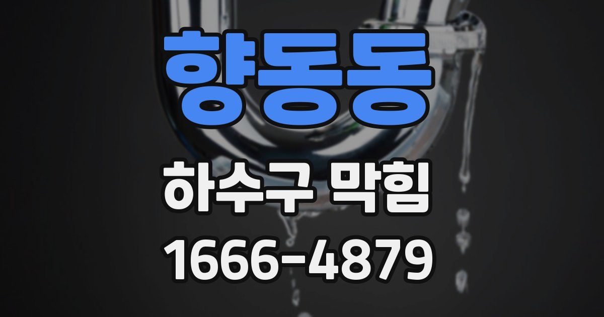향동동 하수구 막힘