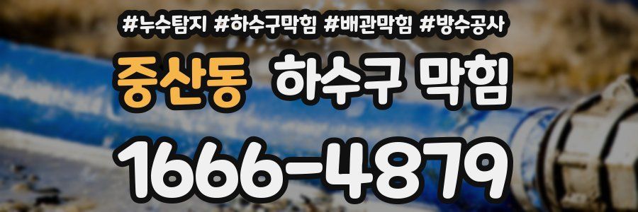 중산동 하수구 막힘