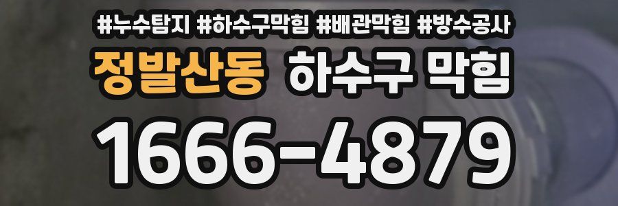 정발산동 하수구 막힘