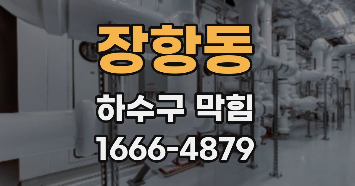 장항동 하수구 막힘