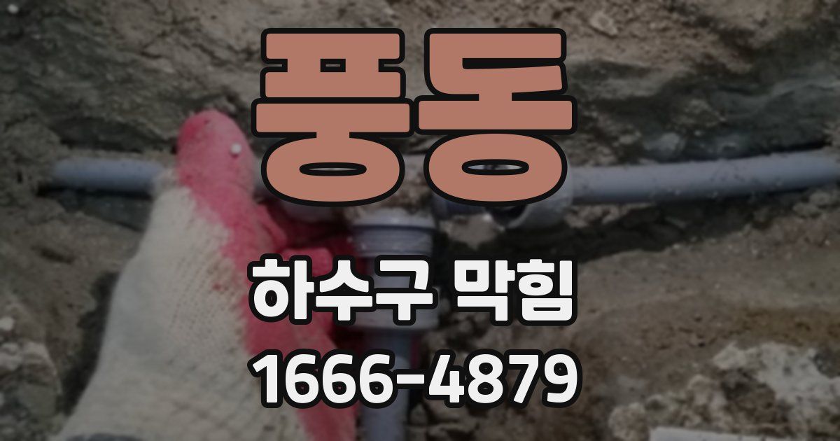 풍동 하수구 막힘