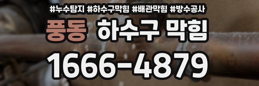 풍동 하수구 막힘