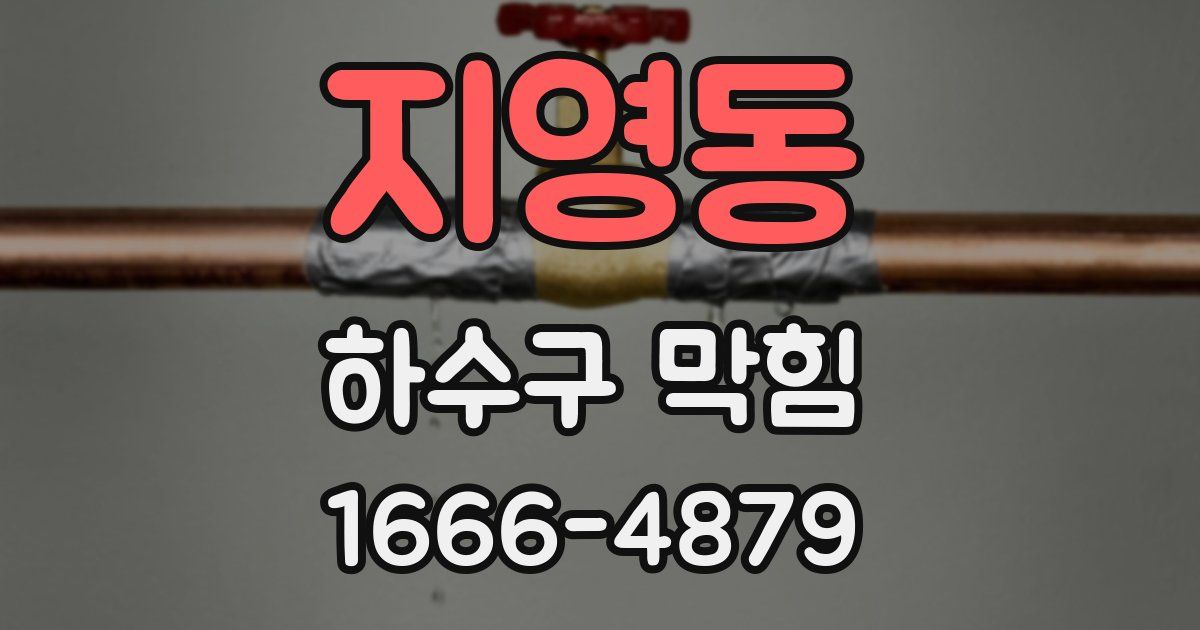 지영동 하수구 막힘