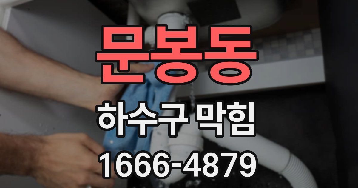 문봉동 하수구 막힘