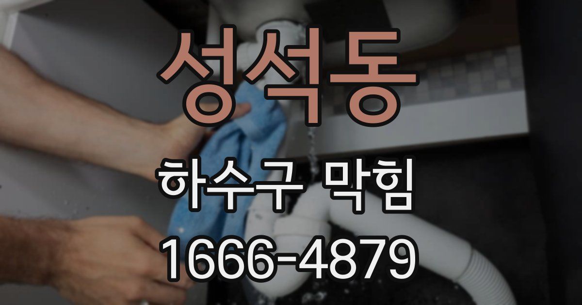 성석동 하수구 막힘