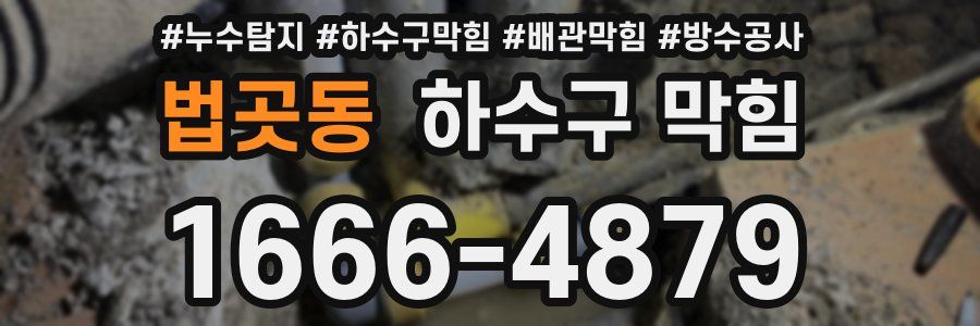 법곳동 하수구 막힘