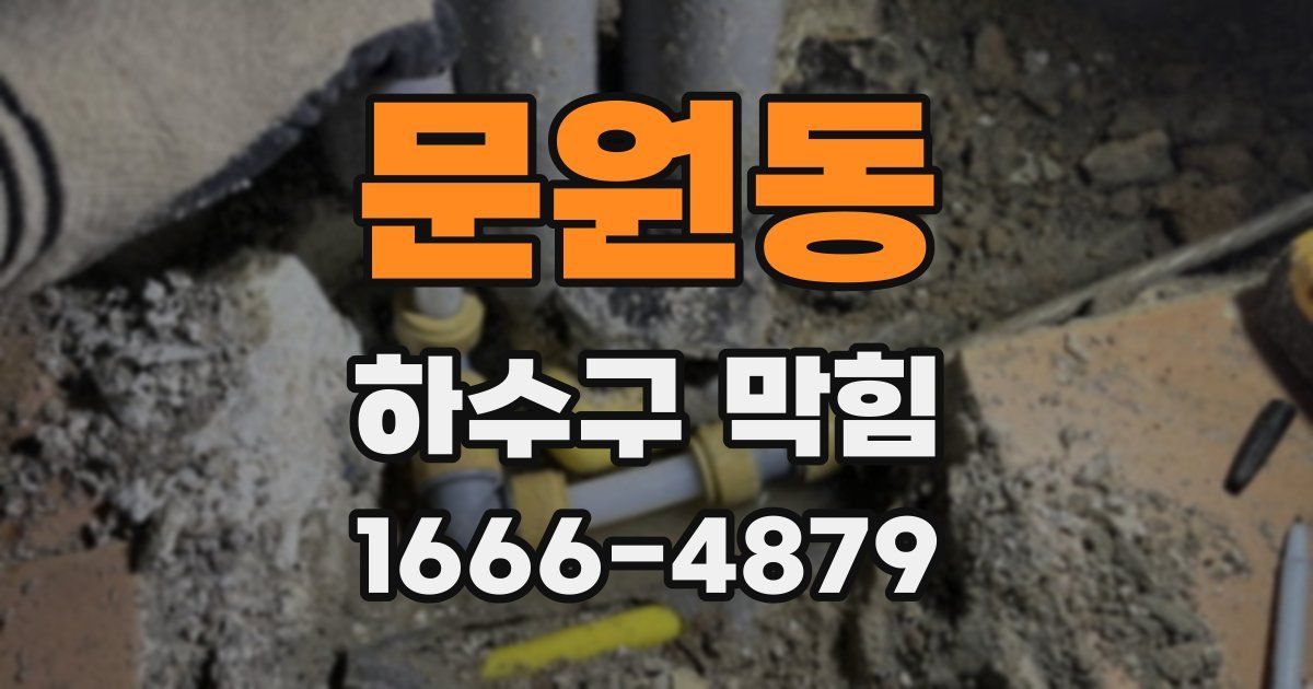 문원동 하수구 막힘