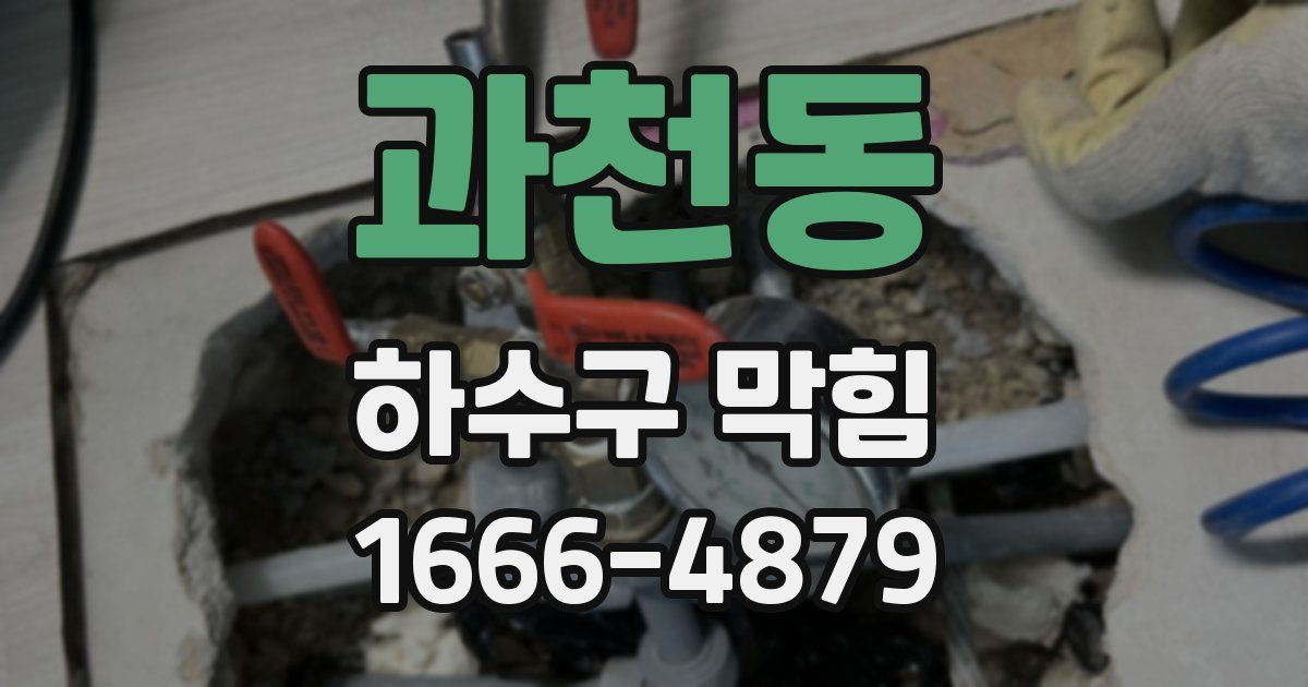 과천동 하수구 막힘
