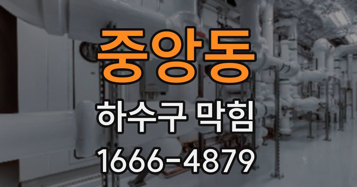 중앙동 하수구 막힘