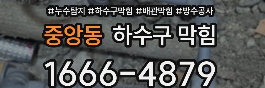 중앙동 하수구 막힘