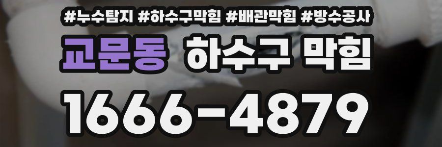 교문동 하수구 막힘