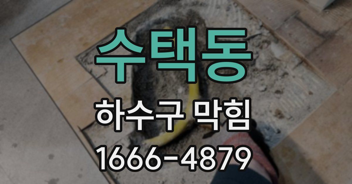 수택동 하수구 막힘