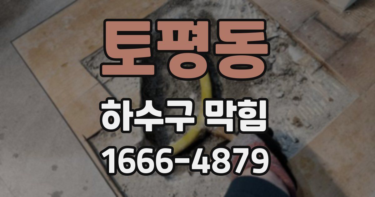 토평동 하수구 막힘