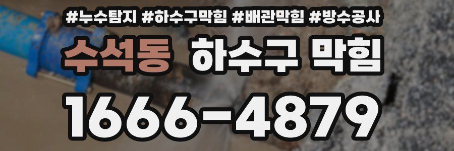 수석동 하수구 막힘
