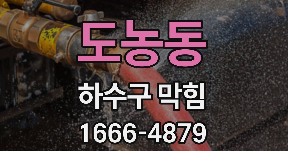 도농동 하수구 막힘