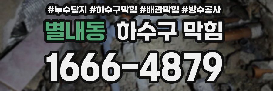 별내동 하수구 막힘