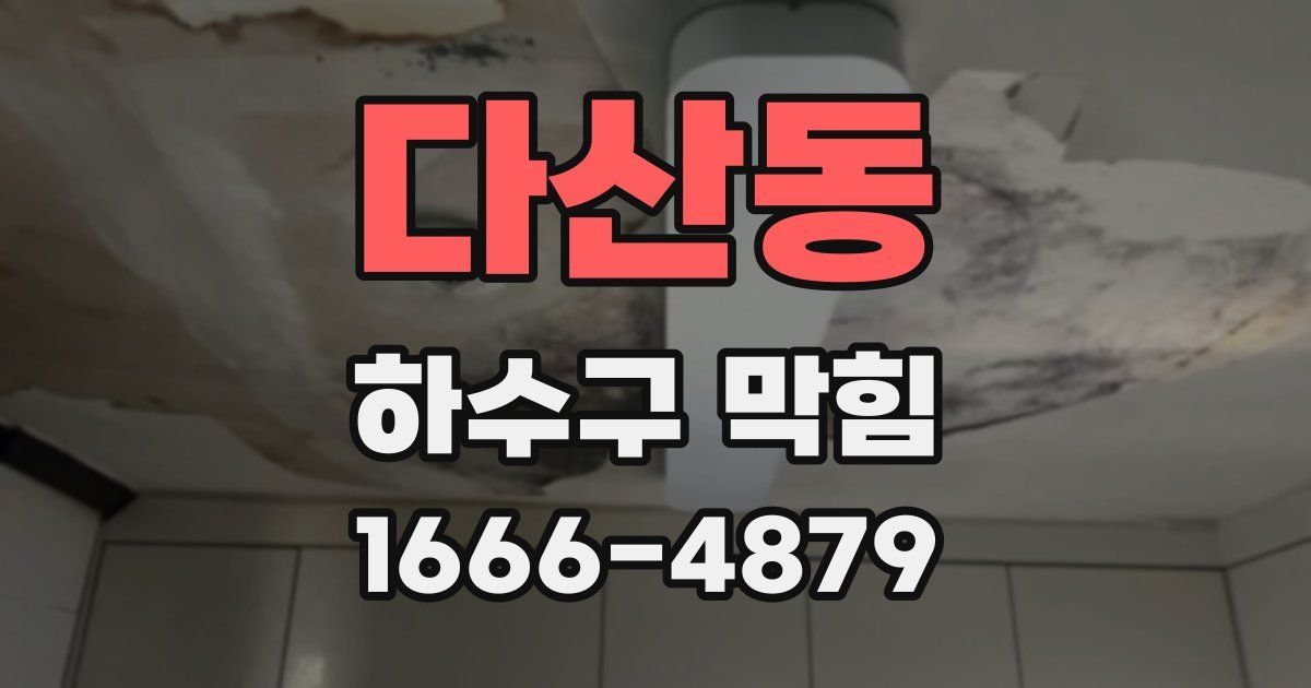 다산동 하수구 막힘