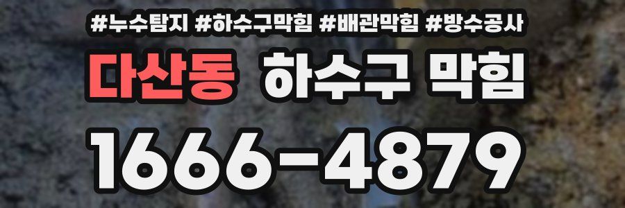 다산동 하수구 막힘
