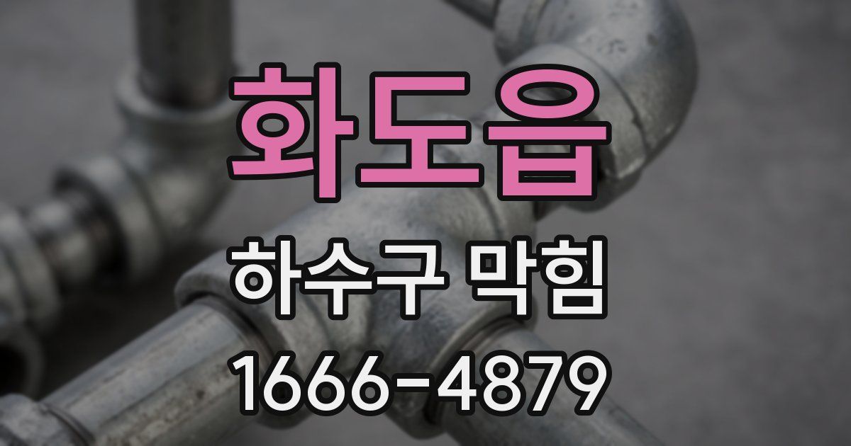 화도읍 하수구 막힘