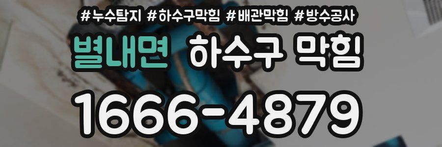 별내면 하수구 막힘