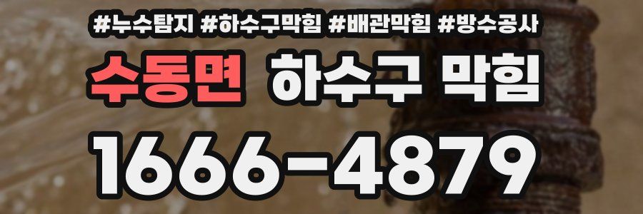 수동면 하수구 막힘