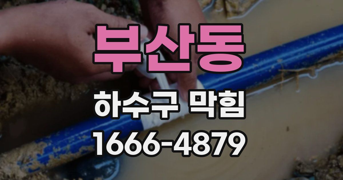 부산동 하수구 막힘