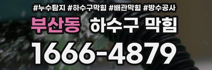 부산동 하수구 막힘