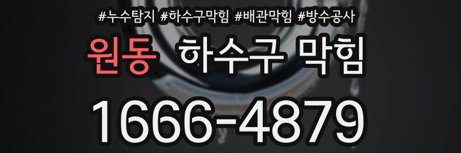 원동 하수구 막힘