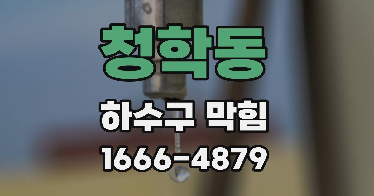 청학동 하수구 막힘