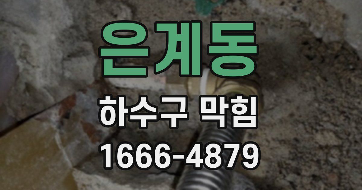 은계동 하수구 막힘