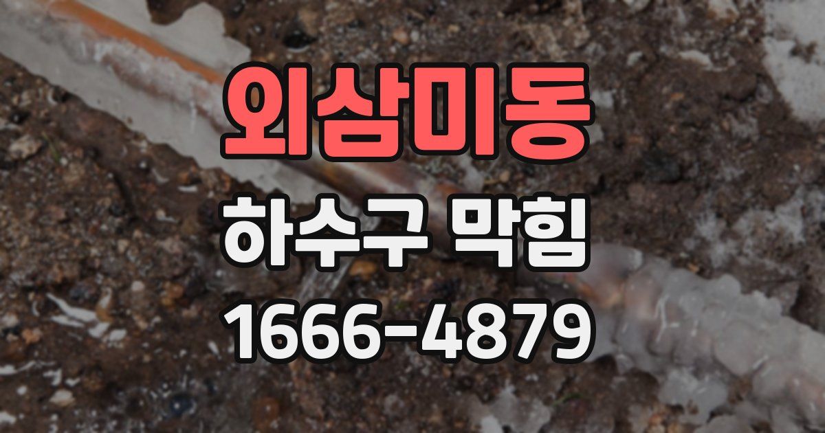 외삼미동 하수구 막힘