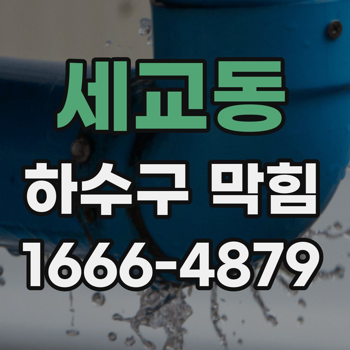 세교동 하수구 막힘