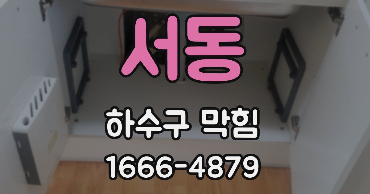 서동 하수구 막힘