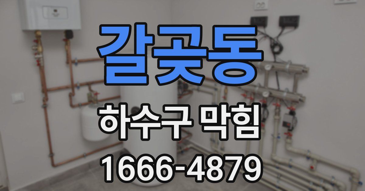 갈곶동 하수구 막힘