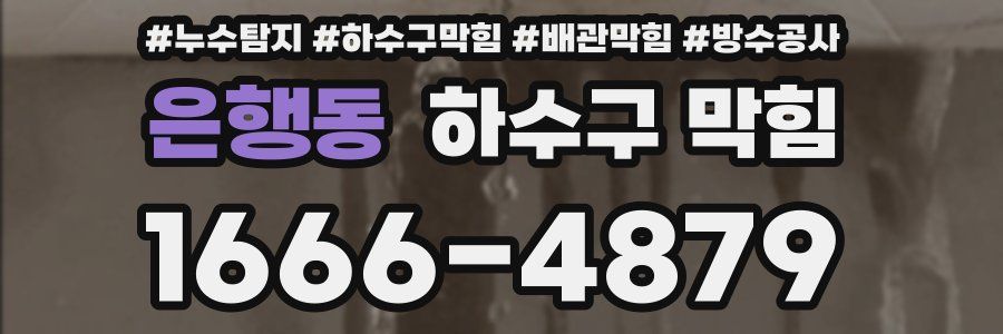 은행동 하수구 막힘