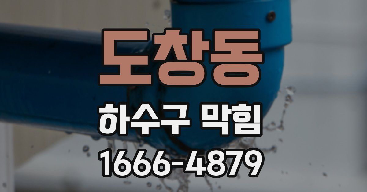 도창동 하수구 막힘