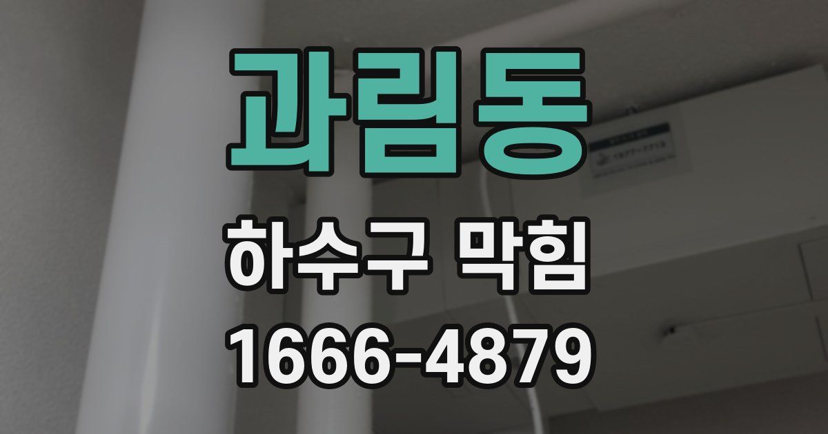 과림동 하수구 막힘