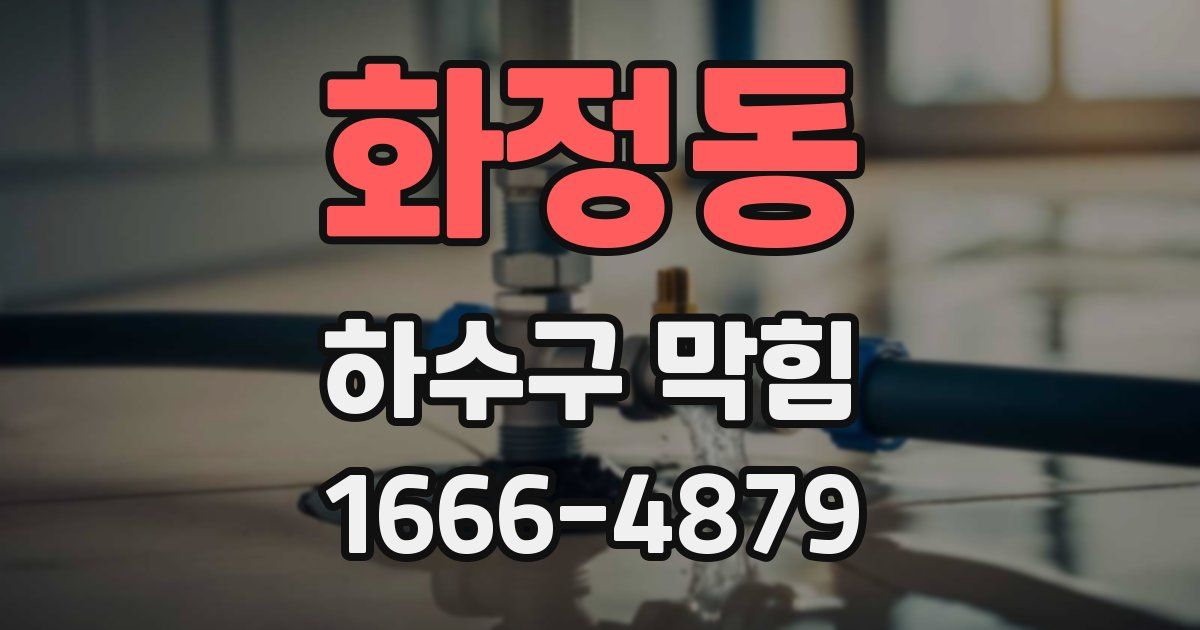 화정동 하수구 막힘