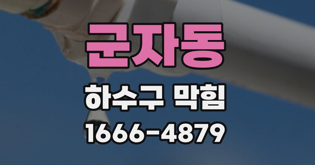 군자동 하수구 막힘