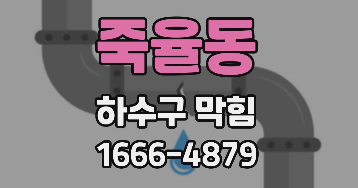 죽율동 하수구 막힘