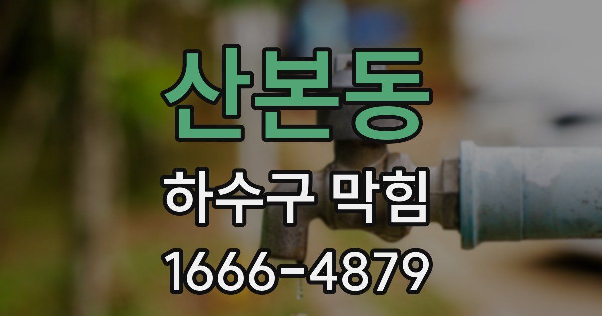 산본동 하수구 막힘