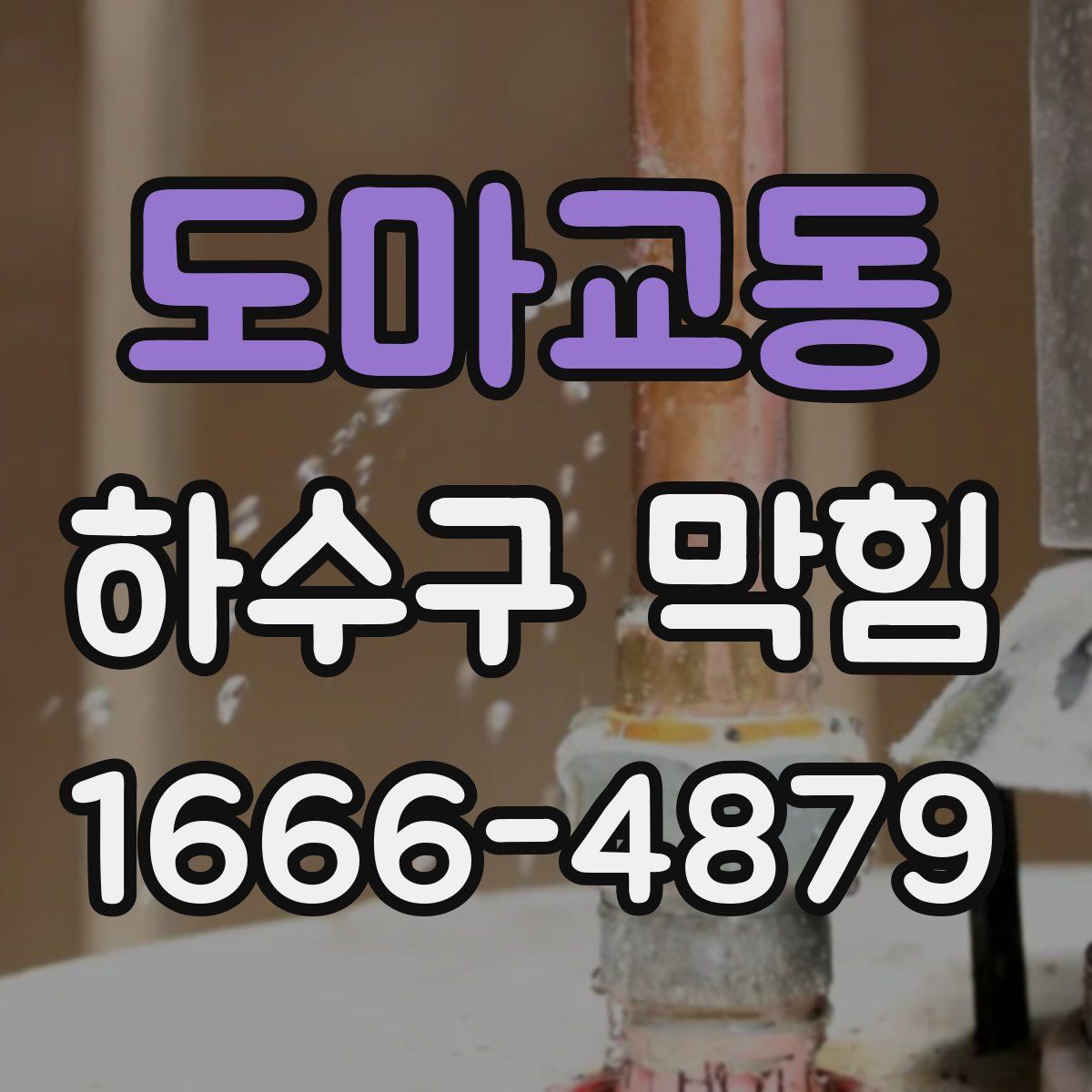 도마교동 하수구 막힘