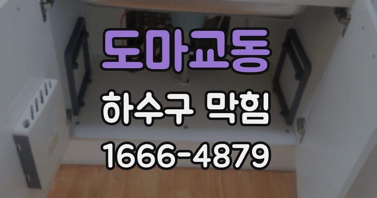 도마교동 하수구 막힘