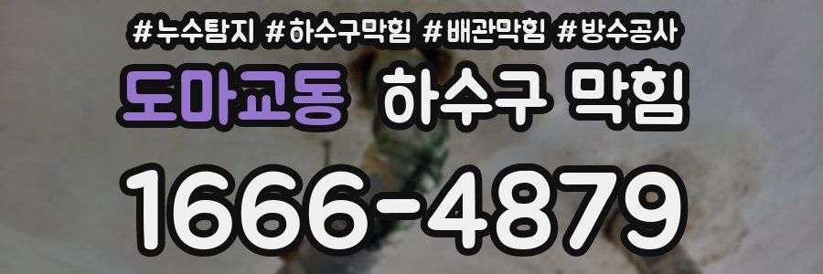 도마교동 하수구 막힘