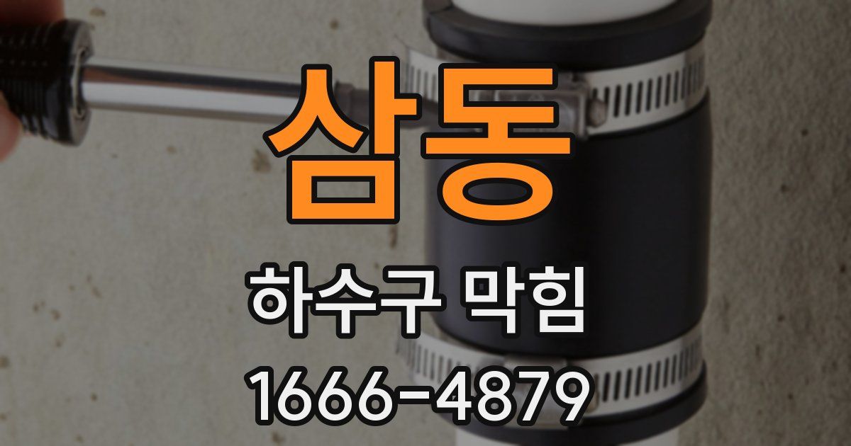 삼동 하수구 막힘